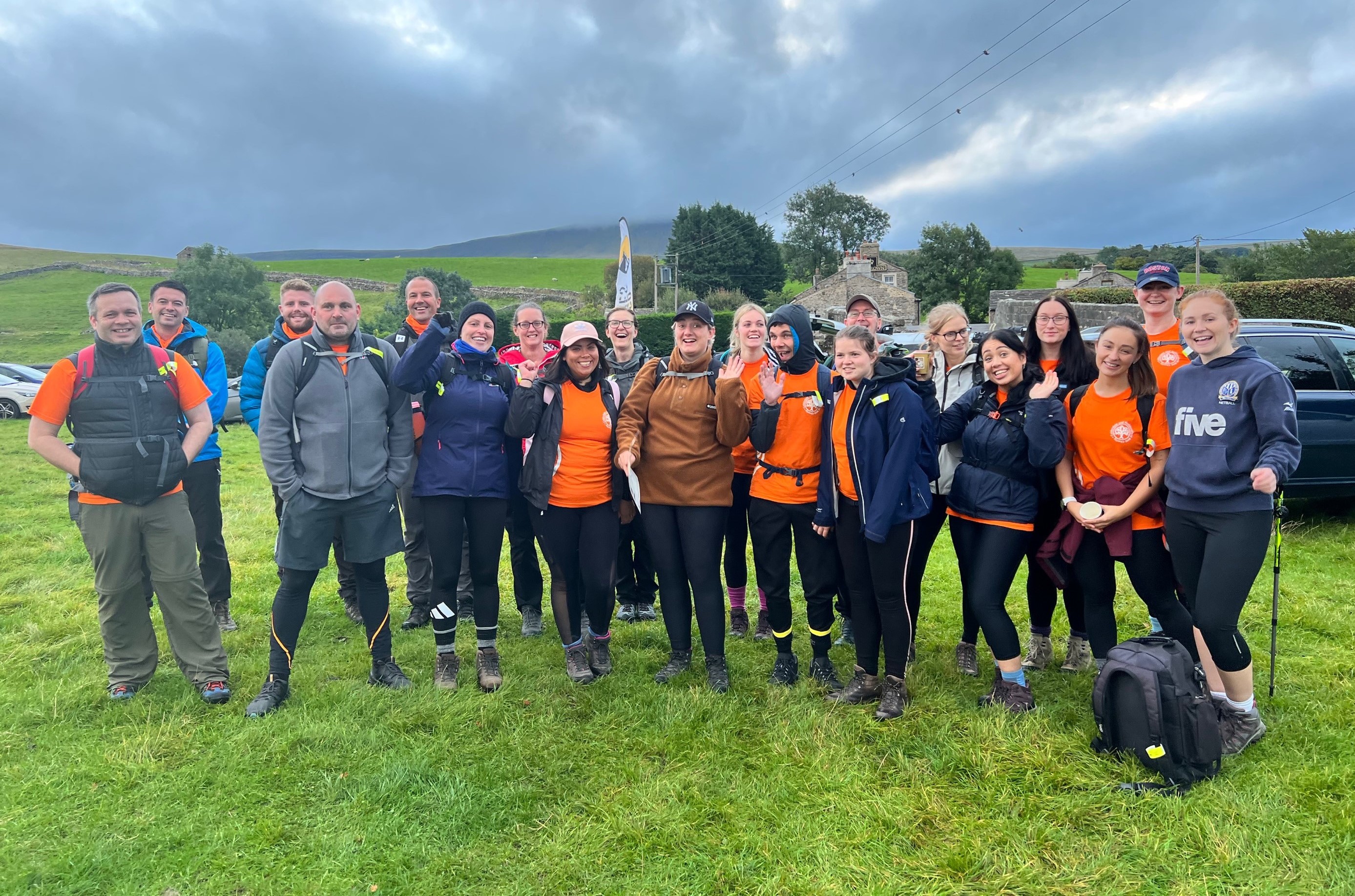 Group of people who completed the Yorkshire 3 Peaks