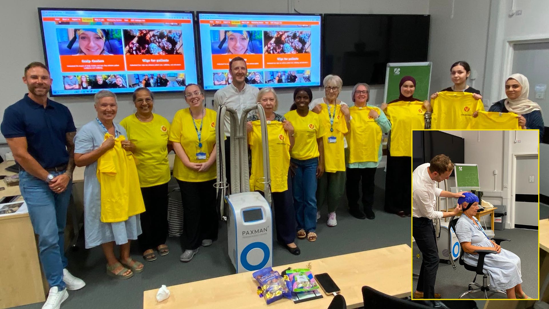 Volunteers alongside Paxman trainers