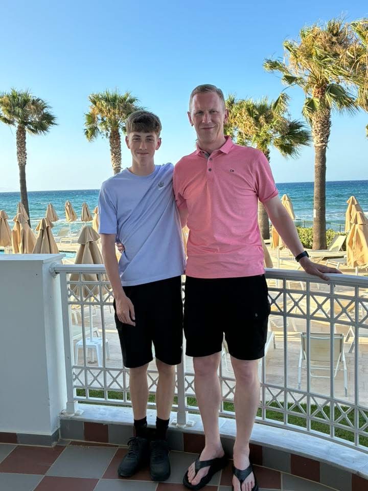 Photo of Lucas and his dad Dave